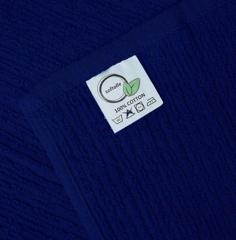 Softolle Bar Mop Towels, Pack of 12-16x19 Inches - 100% Cotton Super Absorbent Towels, Multi-Purpose for Home and Bar Cleaning (Royal Blue) - Image 4
